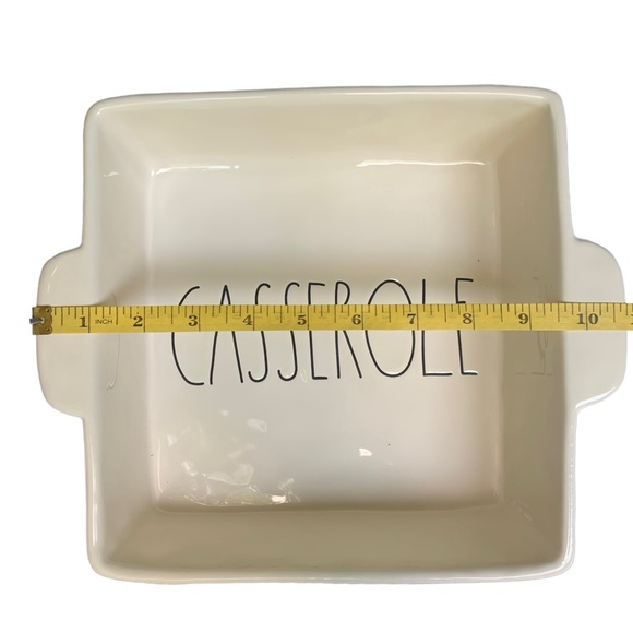 Rae Dunn CASSEROLE Baking Dish Pan White Black Large Letters Dimples NWT 2017 OG - Picture 14 of 15